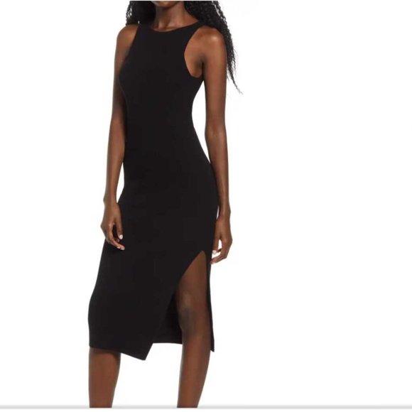 Leith Rib Sleeveless Midi Dress Nwt 